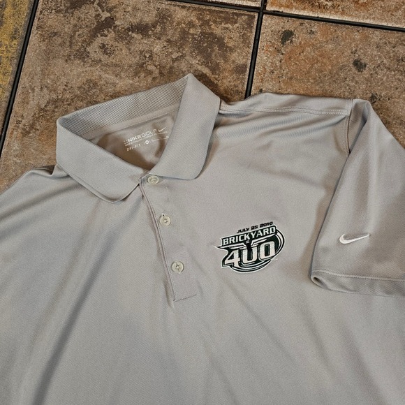 Nike Golf Other - Nike Golf Mens Gray Brickyard 400 2010 Dri-FIT‎ Polo Shirt XL 128898-012